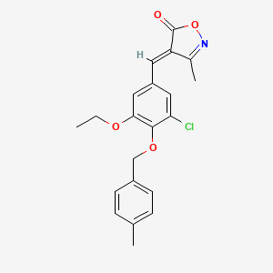 (4E)-4-{3-chloro-5-ethoxy-4-[(4-methylbenzyl)oxy]benzylidene}-3-methyl-1,2-oxazol-5(4H)-one