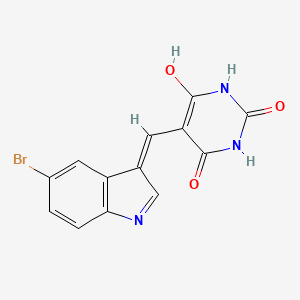 molecular formula C13H8BrN3O3 B11613722 5-[(5-bromo-1H-indol-3-yl)methylidene]-1,3-diazinane-2,4,6-trione 