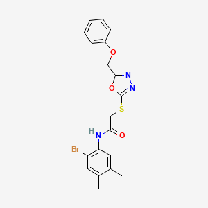 N-(2-bromo-4,5-dimethylphenyl)-2-{[5-(phenoxymethyl)-1,3,4-oxadiazol-2-yl]sulfanyl}acetamide