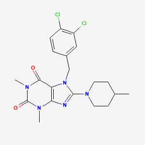 7-(3,4-dichlorobenzyl)-1,3-dimethyl-8-(4-methylpiperidin-1-yl)-3,7-dihydro-1H-purine-2,6-dione