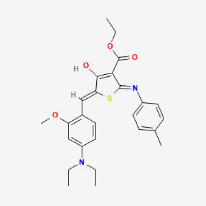 molecular formula C26H30N2O4S B11613756 ethyl (5Z)-5-[[4-(diethylamino)-2-methoxyphenyl]methylidene]-2-(4-methylanilino)-4-oxothiophene-3-carboxylate 