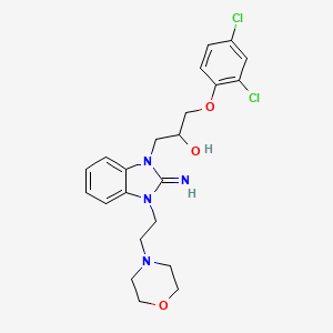 1-(2,4-dichlorophenoxy)-3-{2-imino-3-[2-(morpholin-4-yl)ethyl]-2,3-dihydro-1H-benzimidazol-1-yl}propan-2-ol