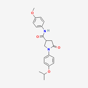 N-(4-methoxyphenyl)-5-oxo-1-[4-(propan-2-yloxy)phenyl]pyrrolidine-3-carboxamide