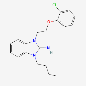 molecular formula C19H22ClN3O B11613845 1-butyl-3-[2-(2-chlorophenoxy)ethyl]-1,3-dihydro-2H-benzimidazol-2-imine 