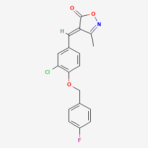 (4E)-4-{3-chloro-4-[(4-fluorobenzyl)oxy]benzylidene}-3-methyl-1,2-oxazol-5(4H)-one