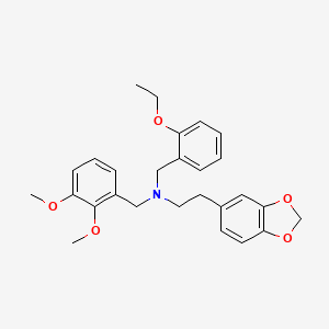 2-(1,3-benzodioxol-5-yl)-N-(2,3-dimethoxybenzyl)-N-(2-ethoxybenzyl)ethanamine