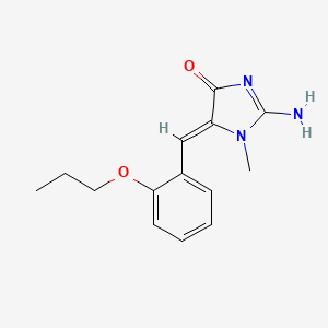 molecular formula C14H17N3O2 B11613915 (5Z)-2-imino-1-methyl-5-(2-propoxybenzylidene)imidazolidin-4-one 