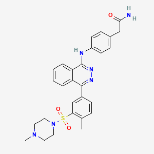 molecular formula C28H30N6O3S B11613925 2-{4-[(4-{4-Methyl-3-[(4-methylpiperazin-1-yl)sulfonyl]phenyl}phthalazin-1-yl)amino]phenyl}acetamide 