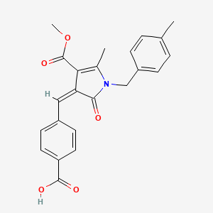 4-{(Z)-[4-(methoxycarbonyl)-5-methyl-1-(4-methylbenzyl)-2-oxo-1,2-dihydro-3H-pyrrol-3-ylidene]methyl}benzoic acid