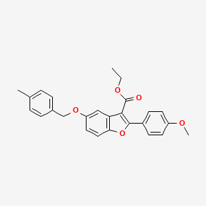 Ethyl 2-(4-methoxyphenyl)-5-[(4-methylphenyl)methoxy]-1-benzofuran-3-carboxylate