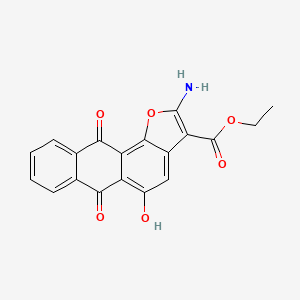 Ethyl 2-amino-5-hydroxy-6,11-dioxoanthra[1,2-B]furan-3-carboxylate