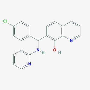 7-[(4-Chlorophenyl)(pyridin-2-ylamino)methyl]quinolin-8-ol