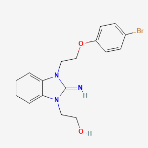 2-{3-[2-(4-bromophenoxy)ethyl]-2-imino-2,3-dihydro-1H-benzimidazol-1-yl}ethanol