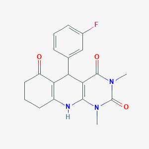 5-(3-fluorophenyl)-1,3-dimethyl-5,8,9,10-tetrahydropyrimido[4,5-b]quinoline-2,4,6(1H,3H,7H)-trione