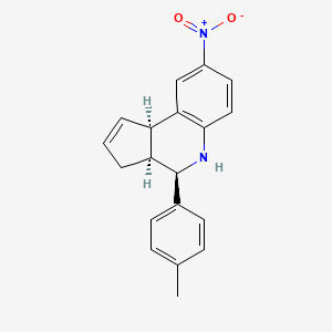 molecular formula C19H18N2O2 B11614029 (3aS,4R,9bR)-4-(4-methylphenyl)-8-nitro-3a,4,5,9b-tetrahydro-3H-cyclopenta[c]quinoline 