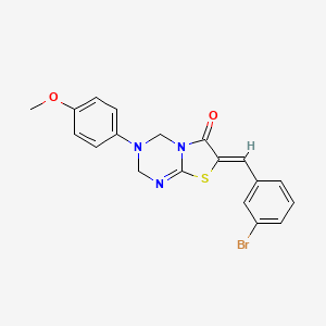 (7Z)-7-(3-bromobenzylidene)-3-(4-methoxyphenyl)-3,4-dihydro-2H-[1,3]thiazolo[3,2-a][1,3,5]triazin-6(7H)-one