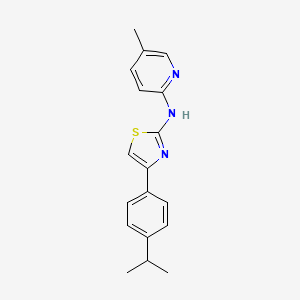 5-methyl-N-{4-[4-(propan-2-yl)phenyl]-1,3-thiazol-2-yl}pyridin-2-amine