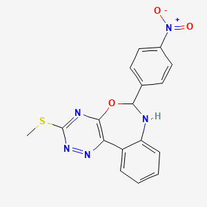 3-(Methylsulfanyl)-6-(4-nitrophenyl)-6,7-dihydro[1,2,4]triazino[5,6-d][3,1]benzoxazepine