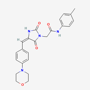 N-(4-methylphenyl)-2-[(4E)-4-(4-morpholin-4-ylbenzylidene)-2,5-dioxoimidazolidin-1-yl]acetamide