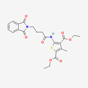 diethyl 5-{[4-(1,3-dioxo-1,3-dihydro-2H-isoindol-2-yl)butanoyl]amino}-3-methylthiophene-2,4-dicarboxylate