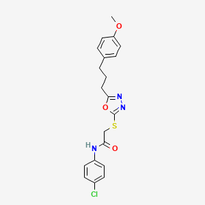 N-(4-chlorophenyl)-2-({5-[3-(4-methoxyphenyl)propyl]-1,3,4-oxadiazol-2-yl}sulfanyl)acetamide