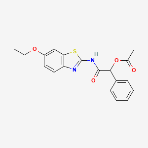 Acetic acid (6-ethoxy-benzothiazol-2-ylcarbamoyl)-phenyl-methyl ester