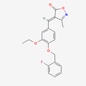 (4E)-4-[[3-ethoxy-4-[(2-fluorophenyl)methoxy]phenyl]methylidene]-3-methyl-5-isoxazolone