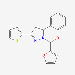 5-(2-Furyl)-2-(2-thienyl)-1,10b-dihydropyrazolo[1,5-c][1,3]benzoxazine