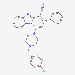 1-[4-(4-Chlorobenzyl)piperazin-1-yl]-3-phenylpyrido[1,2-a]benzimidazole-4-carbonitrile