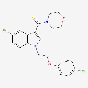 {5-bromo-1-[2-(4-chlorophenoxy)ethyl]-1H-indol-3-yl}(morpholin-4-yl)methanethione