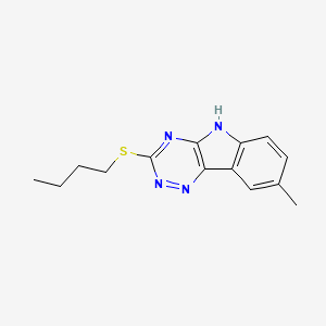 3-(butylsulfanyl)-8-methyl-5H-[1,2,4]triazino[5,6-b]indole