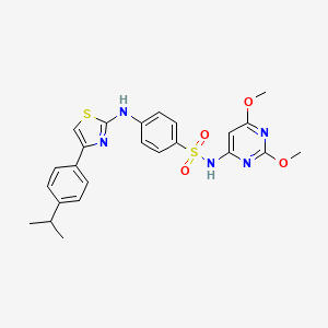 N-(2,6-dimethoxypyrimidin-4-yl)-4-({4-[4-(propan-2-yl)phenyl]-1,3-thiazol-2-yl}amino)benzenesulfonamide