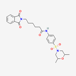 N-{4-[(2,6-dimethylmorpholin-4-yl)sulfonyl]phenyl}-6-(1,3-dioxo-1,3-dihydro-2H-isoindol-2-yl)hexanamide