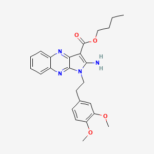 butyl 2-amino-1-[2-(3,4-dimethoxyphenyl)ethyl]-1H-pyrrolo[2,3-b]quinoxaline-3-carboxylate