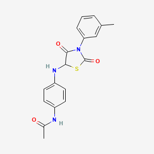 N-(4-{[3-(3-methylphenyl)-2,4-dioxo-1,3-thiazolidin-5-yl]amino}phenyl)acetamide