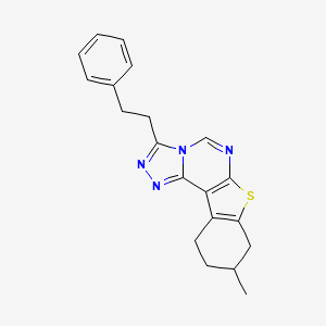 9-Methyl-3-(2-phenylethyl)-8,9,10,11-tetrahydro[1]benzothieno[3,2-e][1,2,4]triazolo[4,3-c]pyrimidine