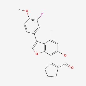 3-(3-fluoro-4-methoxyphenyl)-4-methyl-9,10-dihydrocyclopenta[c]furo[2,3-f]chromen-7(8H)-one