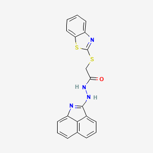 N'-(benzo[cd]indol-2-yl)-2-(1,3-benzothiazol-2-ylsulfanyl)acetohydrazide