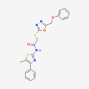 N-(5-methyl-4-phenyl-1,3-thiazol-2-yl)-2-{[5-(phenoxymethyl)-1,3,4-oxadiazol-2-yl]sulfanyl}acetamide