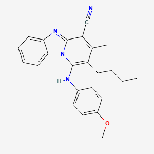 2-Butyl-1-[(4-methoxyphenyl)amino]-3-methylpyrido[1,2-a]benzimidazole-4-carbonitrile