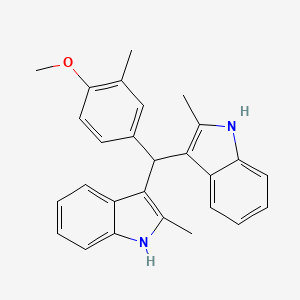 3-[(4-methoxy-3-methylphenyl)(2-methyl-1H-indol-3-yl)methyl]-2-methyl-1H-indole