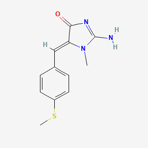 (5Z)-2-imino-1-methyl-5-[4-(methylsulfanyl)benzylidene]imidazolidin-4-one