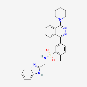 N-(1H-benzimidazol-2-ylmethyl)-2-methyl-5-[4-(piperidin-1-yl)phthalazin-1-yl]benzenesulfonamide