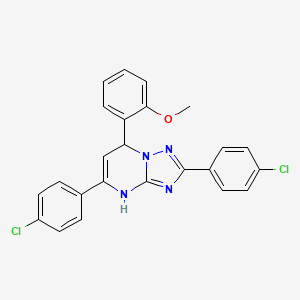 2,5-Bis(4-chlorophenyl)-7-(2-methoxyphenyl)-3,7-dihydro[1,2,4]triazolo[1,5-a]pyrimidine