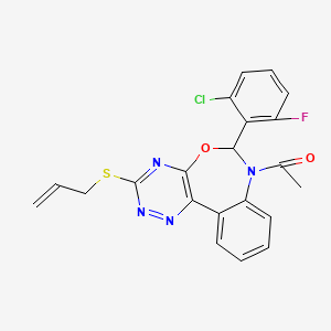 1-[6-(2-chloro-6-fluorophenyl)-3-(prop-2-en-1-ylsulfanyl)[1,2,4]triazino[5,6-d][3,1]benzoxazepin-7(6H)-yl]ethanone