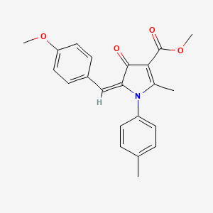 methyl (5E)-5-(4-methoxybenzylidene)-2-methyl-1-(4-methylphenyl)-4-oxo-4,5-dihydro-1H-pyrrole-3-carboxylate