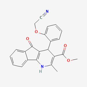 methyl 4-[2-(cyanomethoxy)phenyl]-2-methyl-5-oxo-4,5-dihydro-1H-indeno[1,2-b]pyridine-3-carboxylate