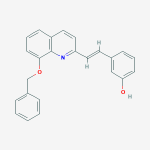 molecular formula C24H19NO2 B11614774 3-{(E)-2-[8-(benzyloxy)quinolin-2-yl]ethenyl}phenol 