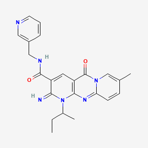 7-butan-2-yl-6-imino-13-methyl-2-oxo-N-(pyridin-3-ylmethyl)-1,7,9-triazatricyclo[8.4.0.03,8]tetradeca-3(8),4,9,11,13-pentaene-5-carboxamide