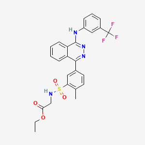 Ethyl 2-[2-methyl-5-(4-{[3-(trifluoromethyl)phenyl]amino}phthalazin-1-YL)benzenesulfonamido]acetate